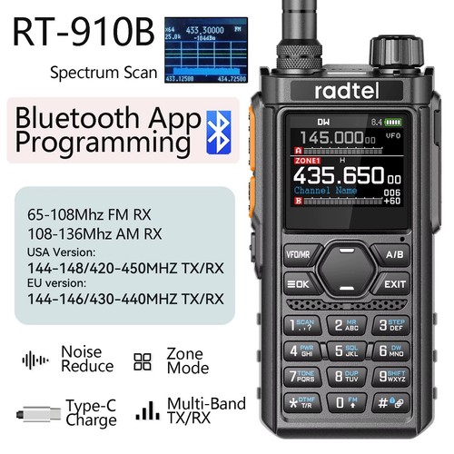 Pre programmed radtel 910b - programmed, rt-910b