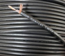 30m Black RG58 50 Ohm Stranded